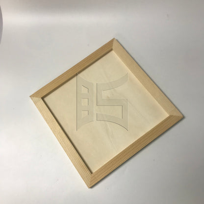 BQLZR Natural Wood DIY Picture Photo Frame for Art Supplies 7.87" x 7.87" x 0.31"