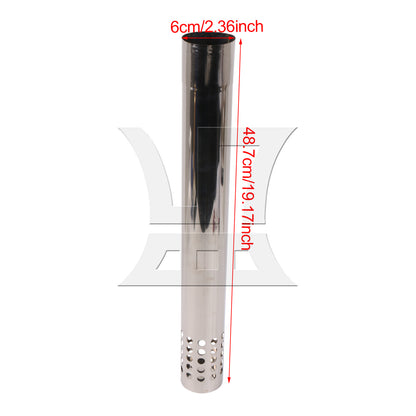 BQLZR Air Heater Exhaust Tube Straight Connector 2.36inch x 19.17inch Silver