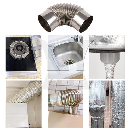 BQLZR Elbow Gas Vent Hose Elbow Connector for Dryer and Bathroom Exhaust 3.15" Dia