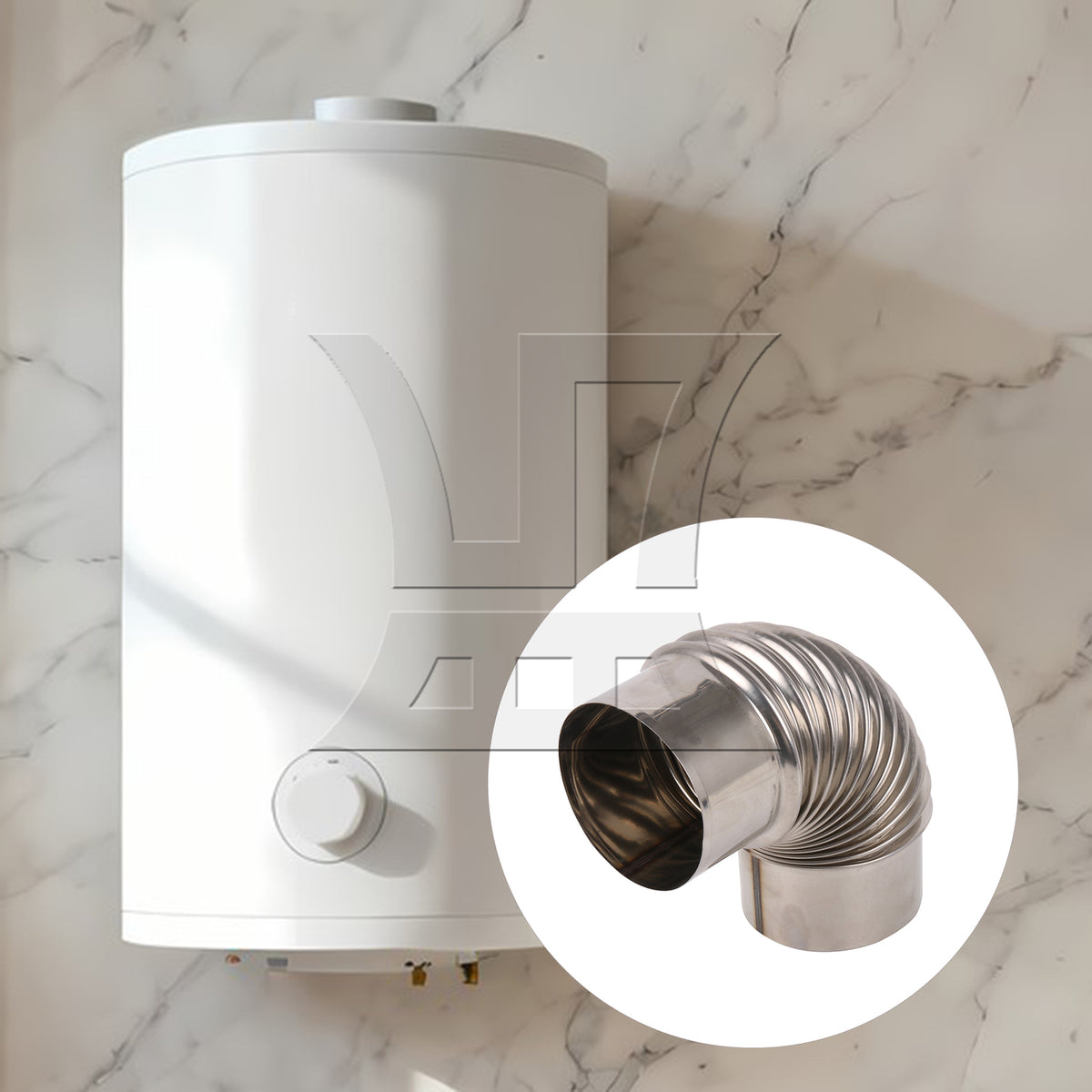BQLZR Elbow Gas Vent Hose Elbow Connector for Dryer and Bathroom Exhaust 3.15" Dia