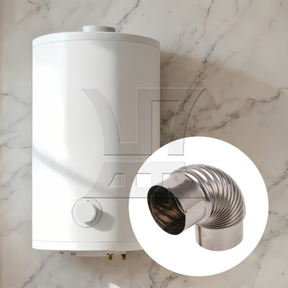 BQLZR Elbow Gas Vent Hose Elbow Connector for Dryer and Bathroom Exhaust 3.15" Dia
