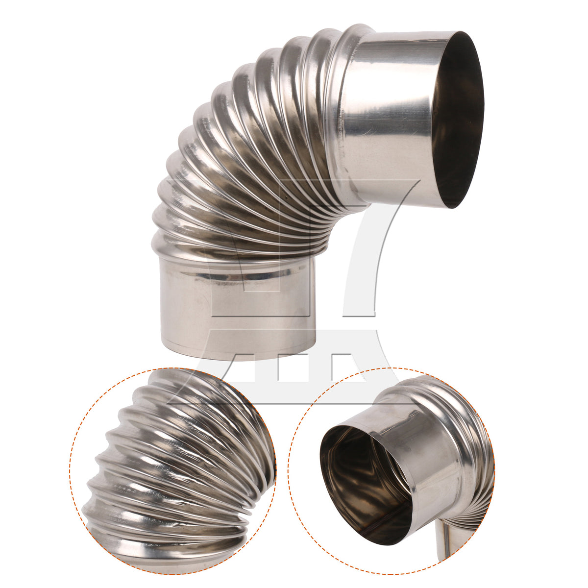 BQLZR Elbow Gas Vent Hose Elbow Connector for Dryer and Bathroom Exhaust 3.15" Dia