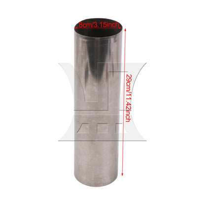 BQLZR Stainless Steel Mandrel Exhaust Straight Pipe Tube 3.15inch Diameter Silver