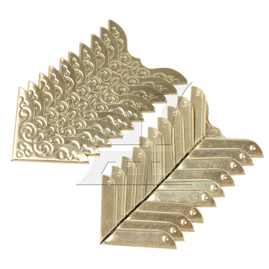 BQLZR Vintage Metal Book Corner for Scrapbook Photo 0.91" Length Golden Pack of 20