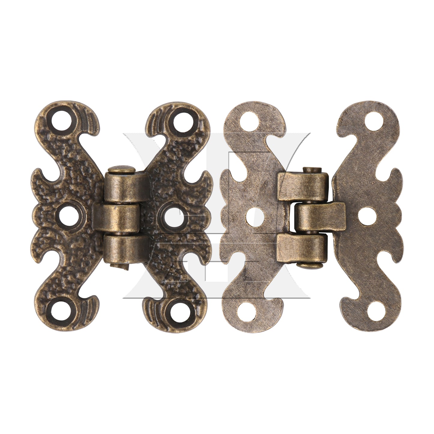 BQLZR 2 Pieces Vintage H-Shape Hinges with Screws for Home Furniture 1.57x1.18 Inch