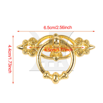 BQLZR 2 Pieces Vintage Ring Pull Handle for Cabinet Dresser Drawer 2.56 x 1.73 Inch
