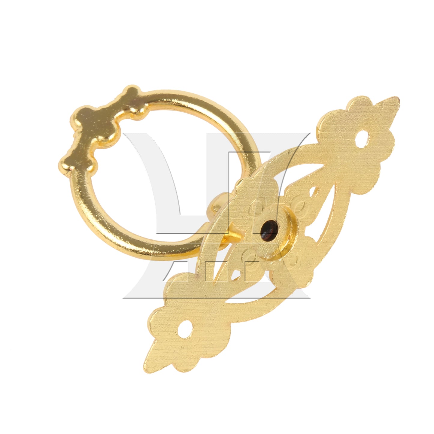 BQLZR 2 Pieces Vintage Ring Pull Handle for Cabinet Dresser Drawer 2.56 x 1.73 Inch