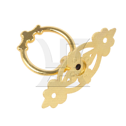 BQLZR 2 Pieces Vintage Ring Pull Handle for Cabinet Dresser Drawer 2.56 x 1.73 Inch