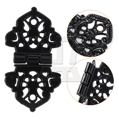 BQLZR 2 Pieces Vintage Carved Hinges with Screws for Home Furniture 2.09x1.10 Inch