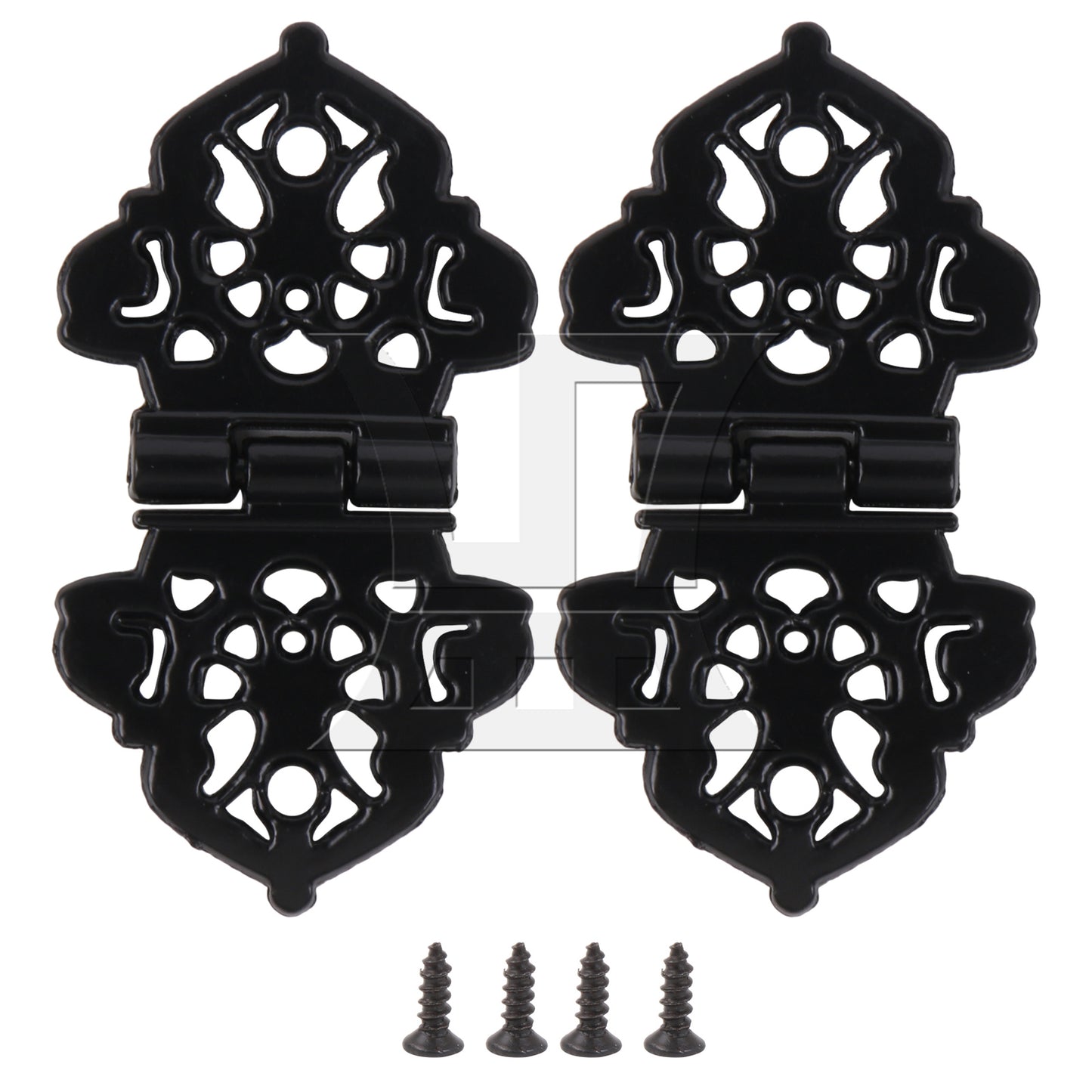 BQLZR 2 Pieces Vintage Carved Hinges with Screws for Home Furniture 2.09x1.10 Inch