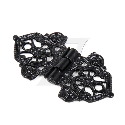 BQLZR 2 Pieces Vintage Carved Hinges with Screws for Home Furniture 2.09x1.10 Inch