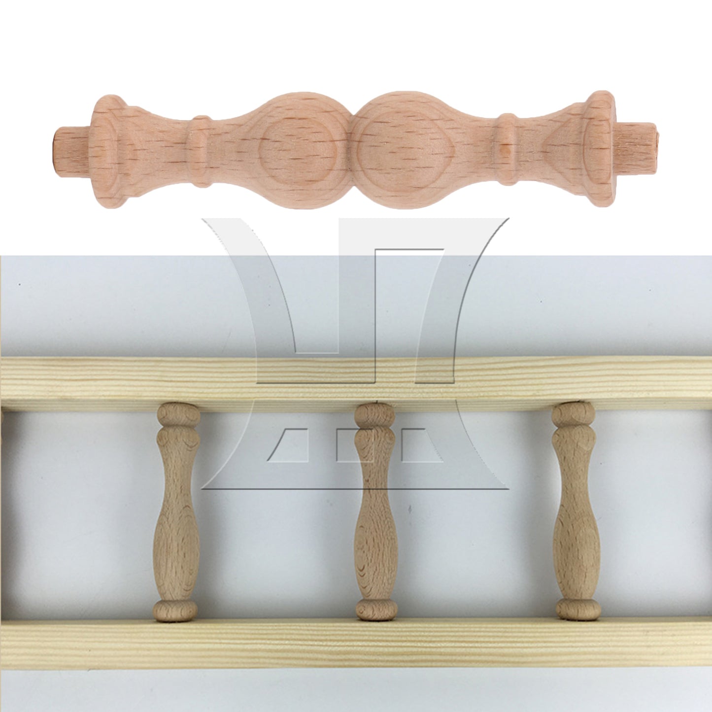 BQLZR Unfinished Wooden Baluster Spindle 3.74" x 0.71" for Home Office Decorations