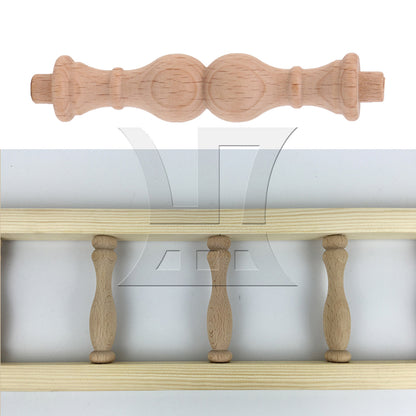 BQLZR Unfinished Wooden Baluster Spindle 3.74" x 0.71" for Home Office Decorations