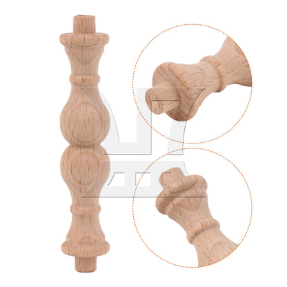 BQLZR Unfinished Wooden Baluster Spindle 3.74" x 0.71" for Home Office Decorations