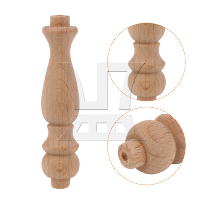 BQLZR Unpainted Wood Spindle Baluster for Home Restaurant Decoration 3.15" x 0.71"