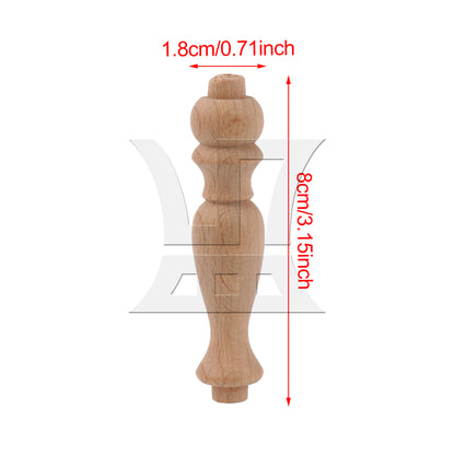 BQLZR Unpainted Wood Spindle Baluster for Home Restaurant Decoration 3.15" x 0.71"