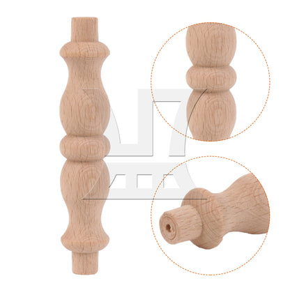 BQLZR Wood Baluster Spindle Replacement 3.39" x 0.67" for Furniture Models Miniature