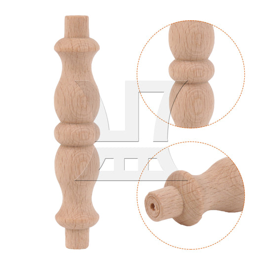 BQLZR Wood Baluster Spindle Replacement 3.39" x 0.67" for Furniture Models Miniature
