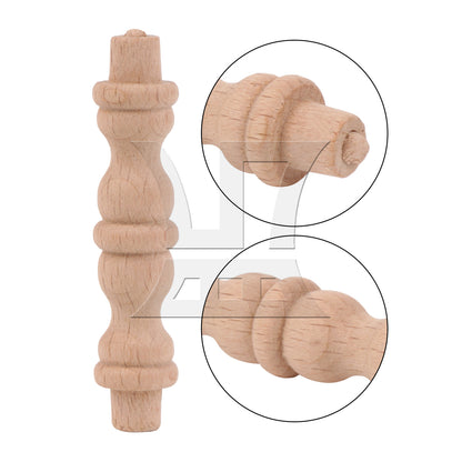 BQLZR Carved Wooden Stair Spindle Baluster for Furniture Decoration 2.72" x 0.59"