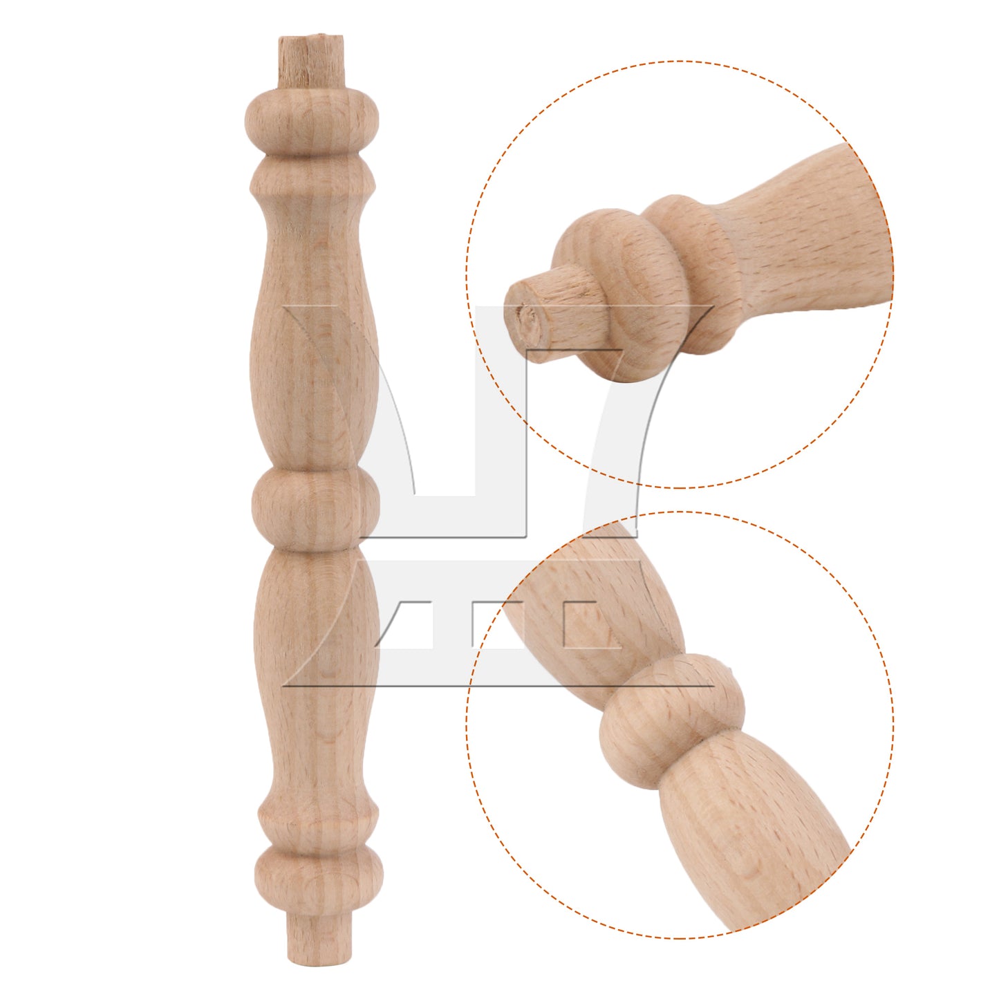 BQLZR Unfinished Wooden Baluster Spindle 5.51" x 0.79" for Home Office Decoration
