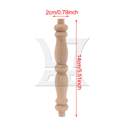 BQLZR Unfinished Wooden Baluster Spindle 5.51" x 0.79" for Home Office Decoration