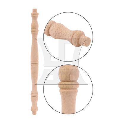 BQLZR Unpainted Wooden Spindle Baluster for Home Restaurant Decoration 9.29" x 0.71"