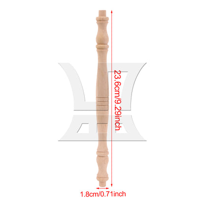 BQLZR Unpainted Wooden Spindle Baluster for Home Restaurant Decoration 9.29" x 0.71"