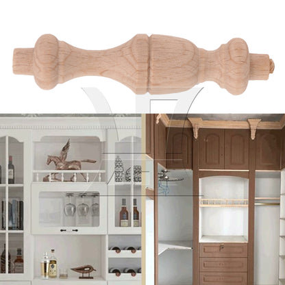 BQLZR Carved Wooden Stair Spindle Baluster for Furniture Decorations 2.95" x 0.71"