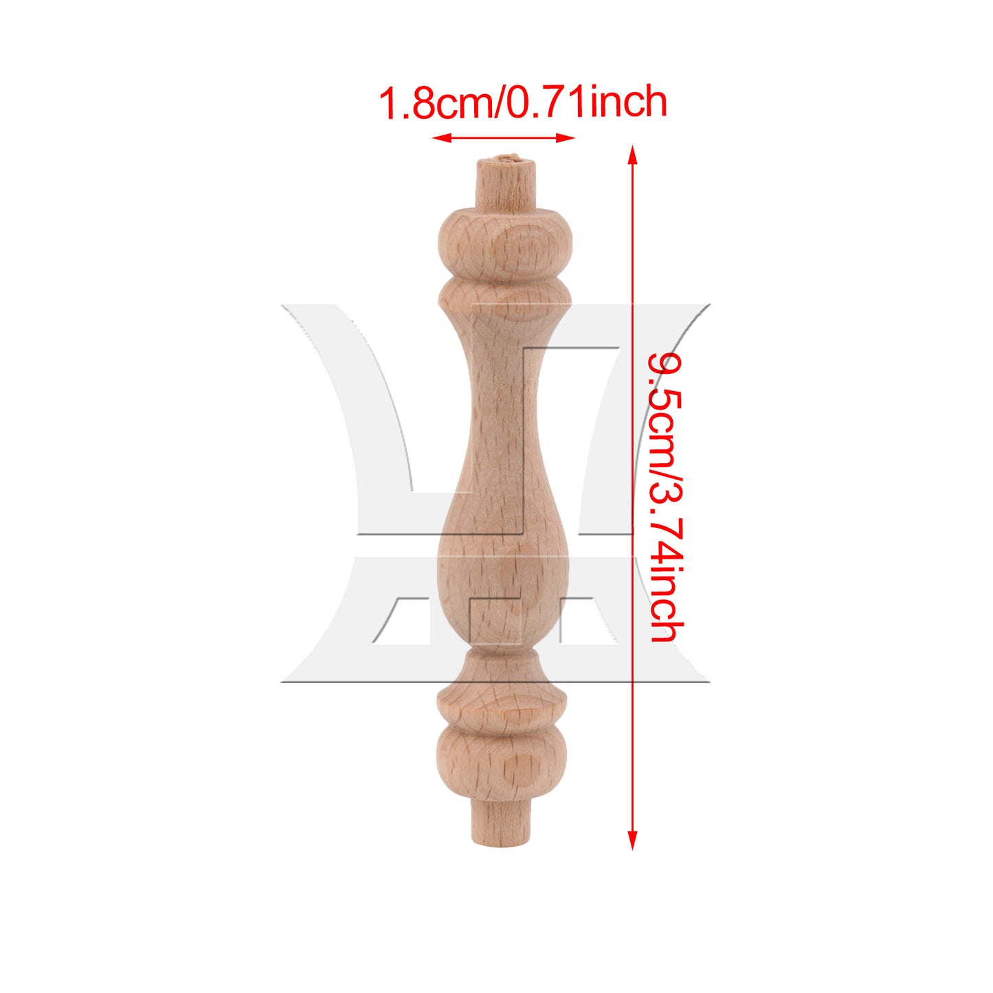 BQLZR Unpainted Wooden Spindle Baluster for Home Restaurant Decor 3.74 x 0.71inch