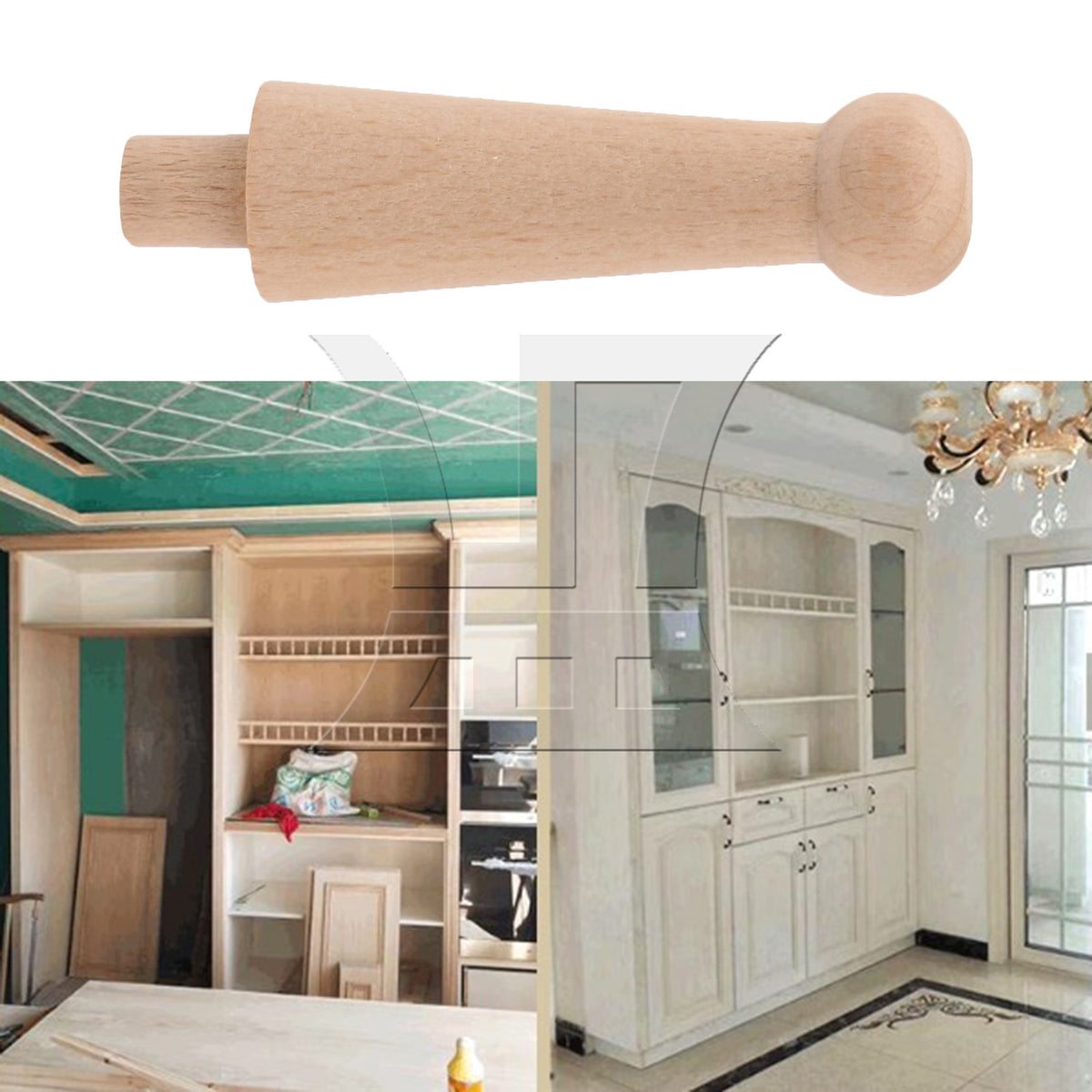BQLZR Wooden Baluster Spindle Replacement for Furniture Miniature 2.95 x 0.79 Inch