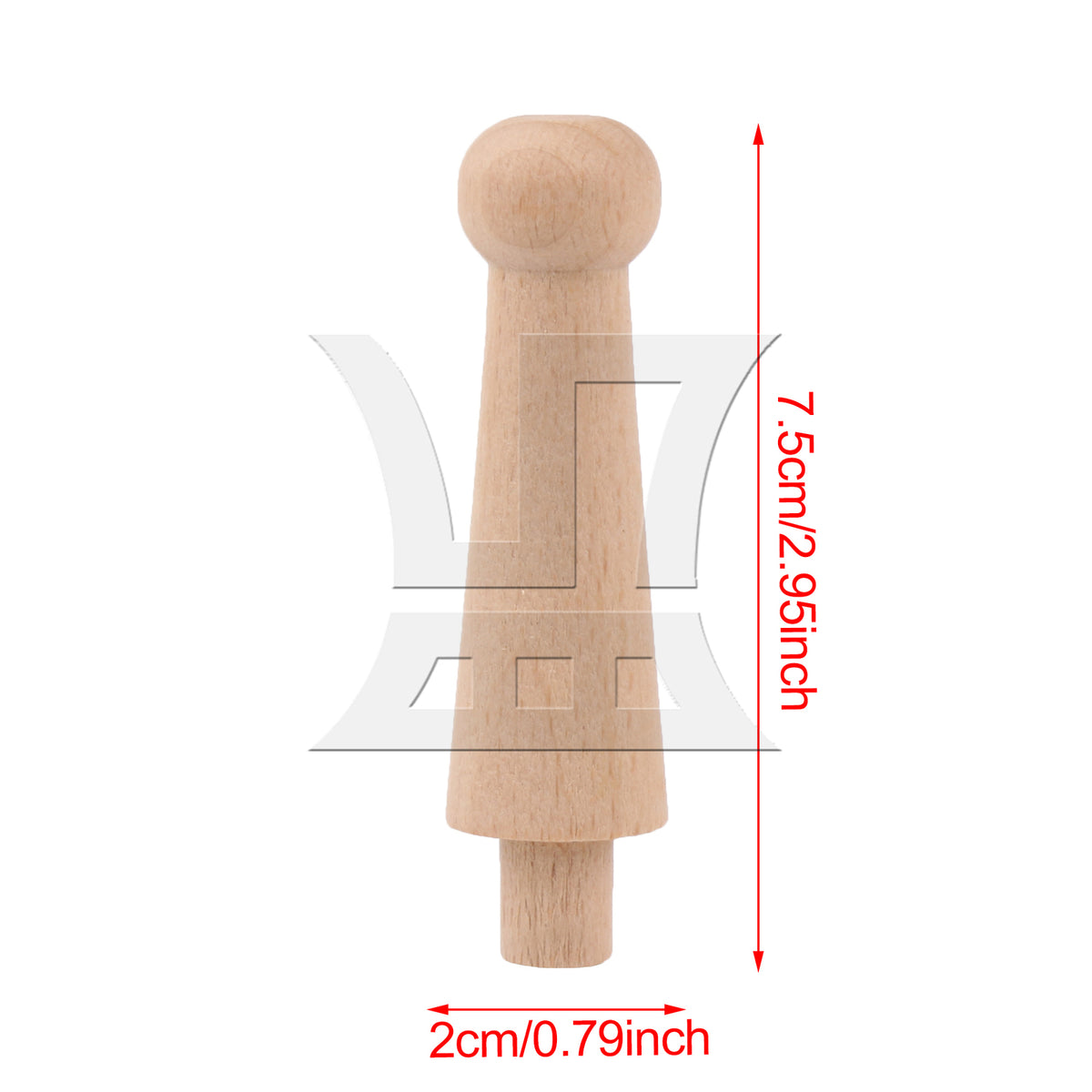 BQLZR Wooden Baluster Spindle Replacement for Furniture Miniature 2.95 x 0.79 Inch