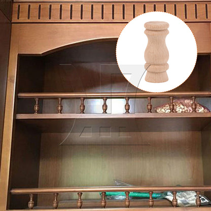 BQLZR Wooden Baluster Spindle Replacement for Furniture Miniature 1.57 x 0.67 Inch