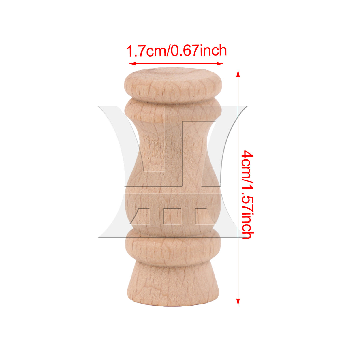 BQLZR Wooden Baluster Spindle Replacement for Furniture Miniature 1.57 x 0.67 Inch