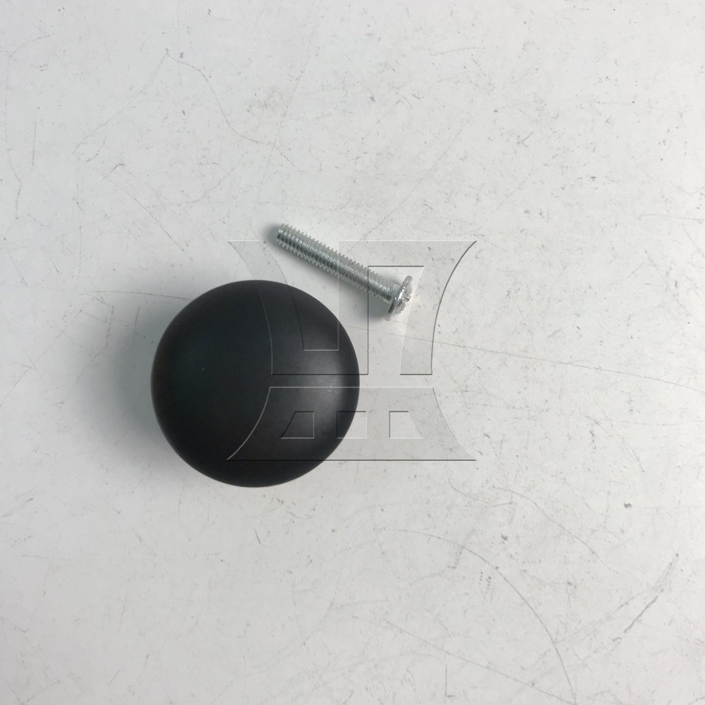 BQLZR Round Furniture Drawer Knobs for Cabinet 30mm Dia Black Modern Style w/ Screw