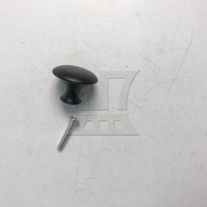BQLZR Round Furniture Drawer Knobs for Cabinet 30mm Dia Black Modern Style w/ Screw