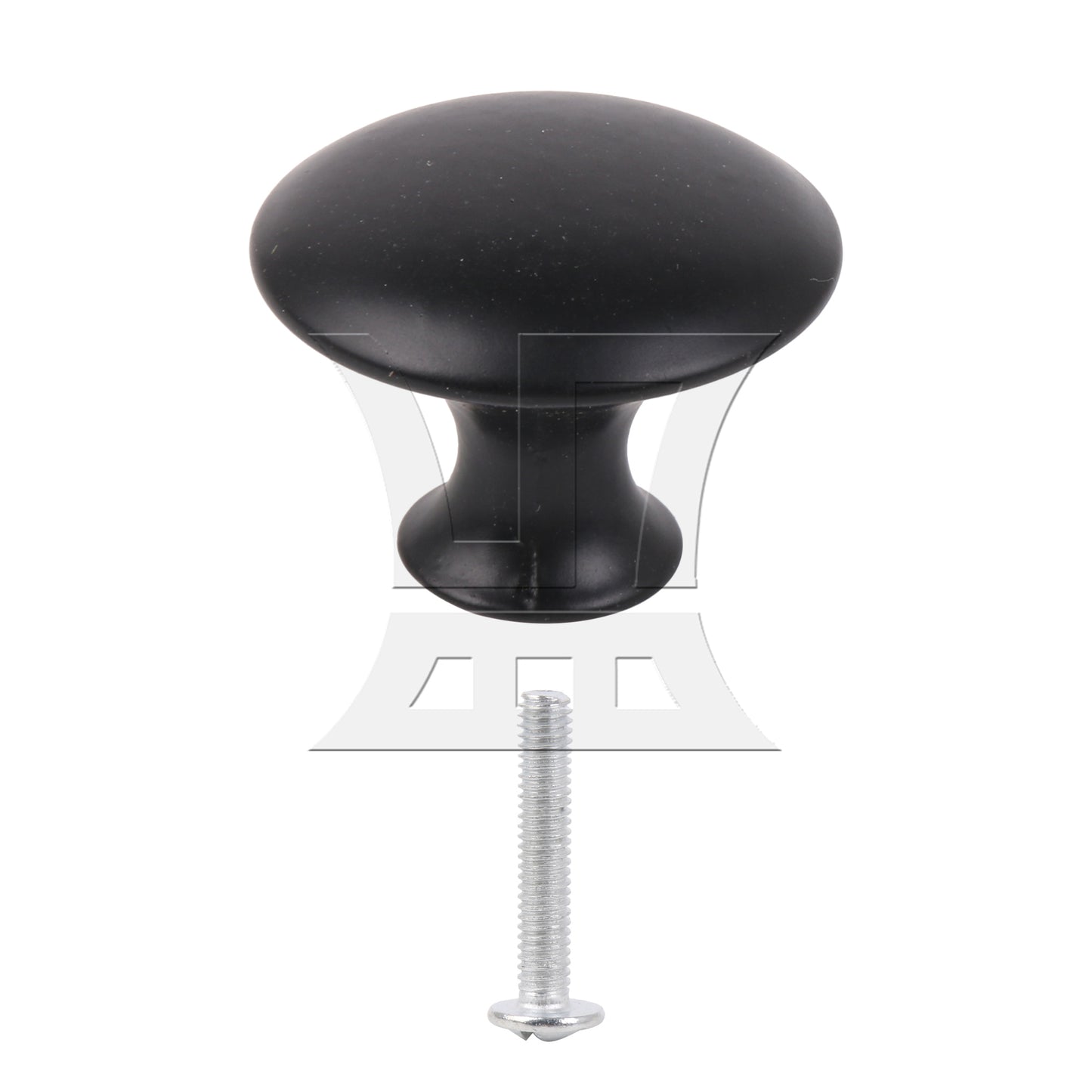 BQLZR Round Furniture Drawer Knobs for Cabinet 30mm Dia Black Modern Style w/ Screw
