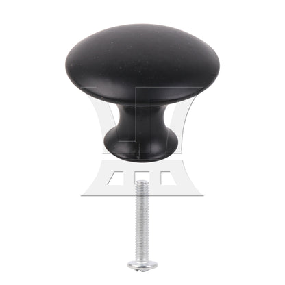 BQLZR Round Furniture Drawer Knobs for Cabinet 30mm Dia Black Modern Style w/ Screw