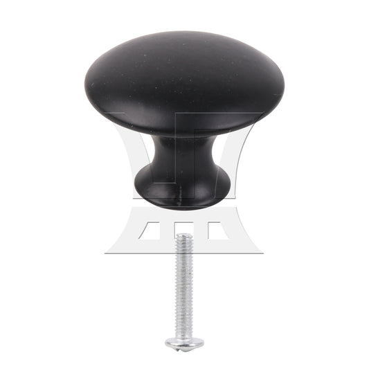 BQLZR Round Furniture Drawer Knobs for Cabinet 30mm Dia Black Modern Style w/ Screw