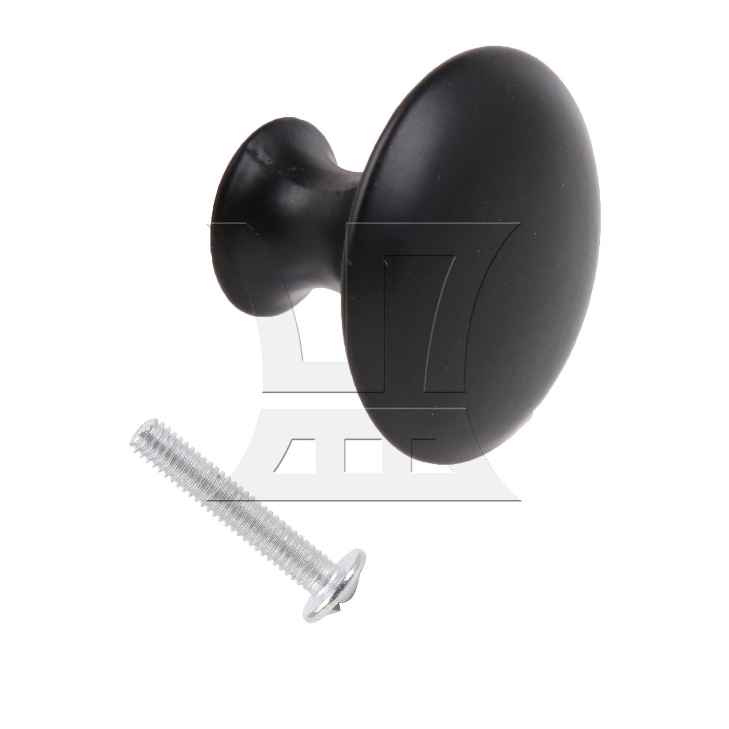 BQLZR Round Furniture Drawer Knobs for Cabinet 30mm Dia Black Modern Style w/ Screw