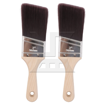 BQLZR 2 Pieces Professional Wooden Paint Brush Tools for Acrylic 2 Inch Width Set