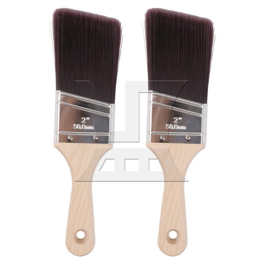 BQLZR 2 Pieces Professional Wooden Paint Brush Tools for Acrylic 2 Inch Width Set