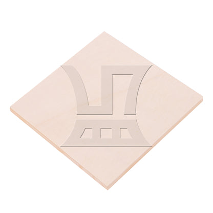 BQLZR 1pc Square Unfinished Wooden Canvas Panels Boards High-quality Material 15x15x0.9cm