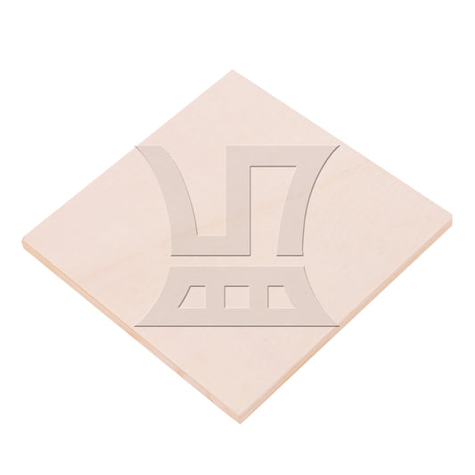 BQLZR 1pc Square Unfinished Wooden Canvas Panels Boards High-quality Material 15x15x0.9cm