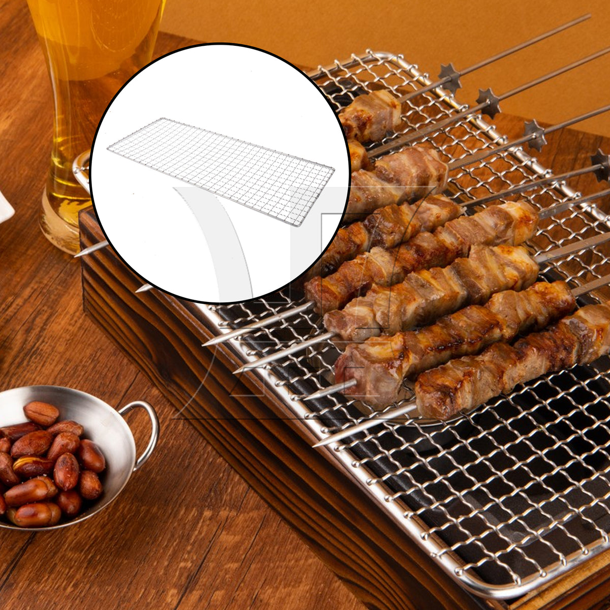 BQLZR Stainless Steel Cooling Baking Rack for Biscuits Cake 17.32 x 7.48 Inch Silver