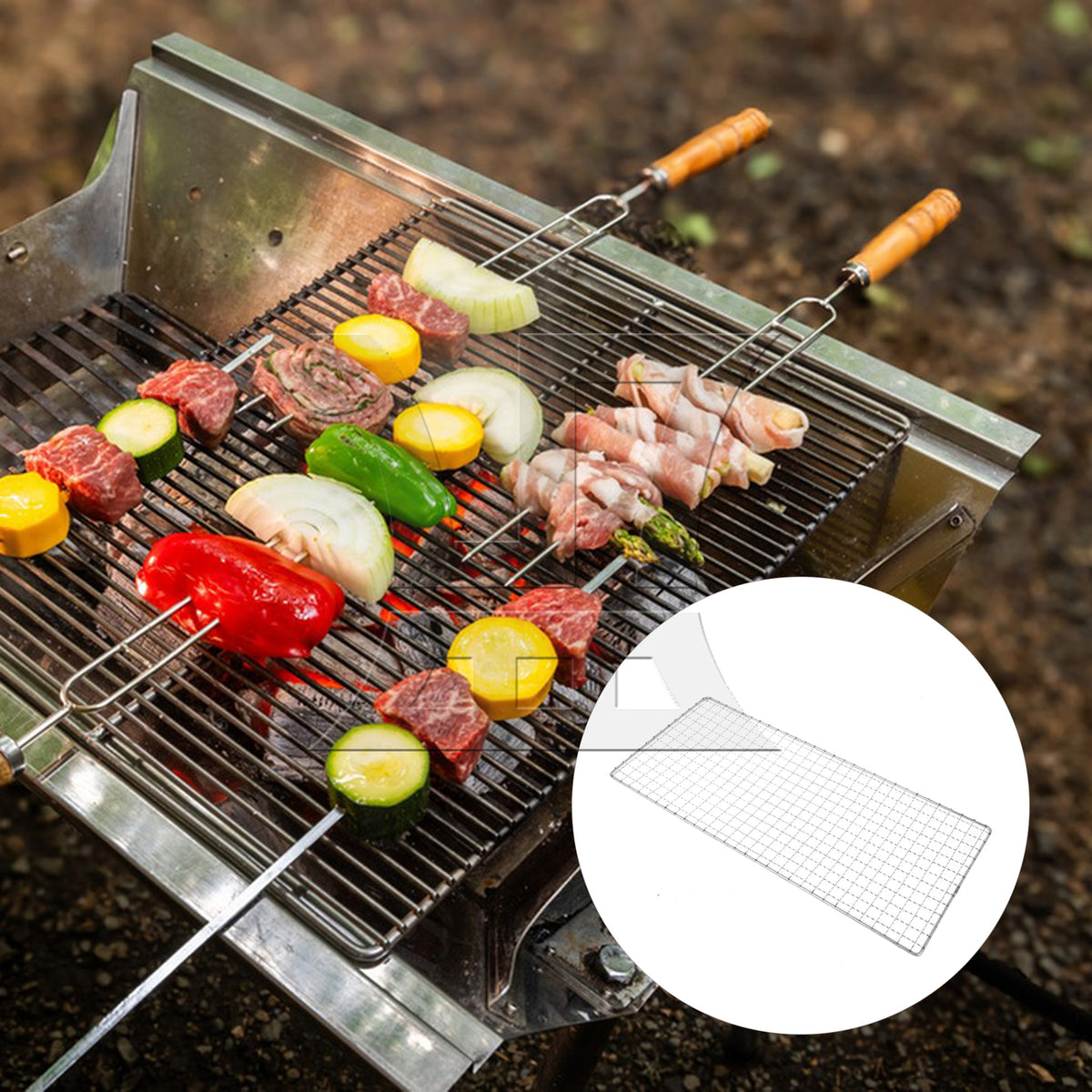 BQLZR Stainless Steel Cooling Baking Rack for Biscuits Cake 17.32 x 7.48 Inch Silver