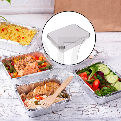 BQLZR 10PCS Aluminum Pans w/ Lids 2.25LB Capacity Foil Food Containers for Barbecue