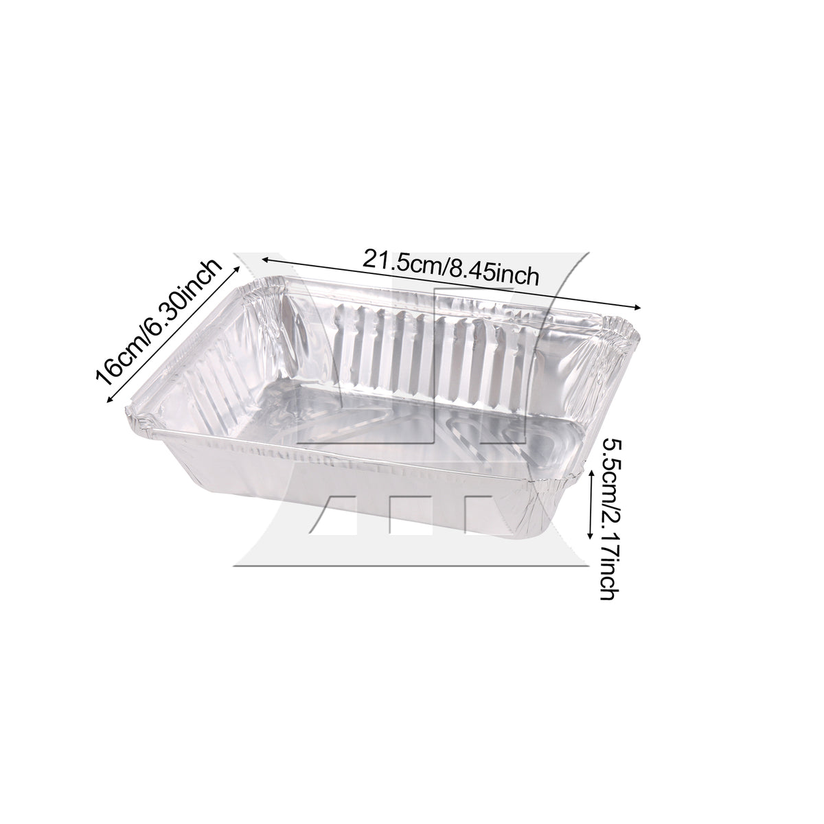 BQLZR 10PCS Aluminum Pans w/ Lids 2.25LB Capacity Foil Food Containers for Barbecue