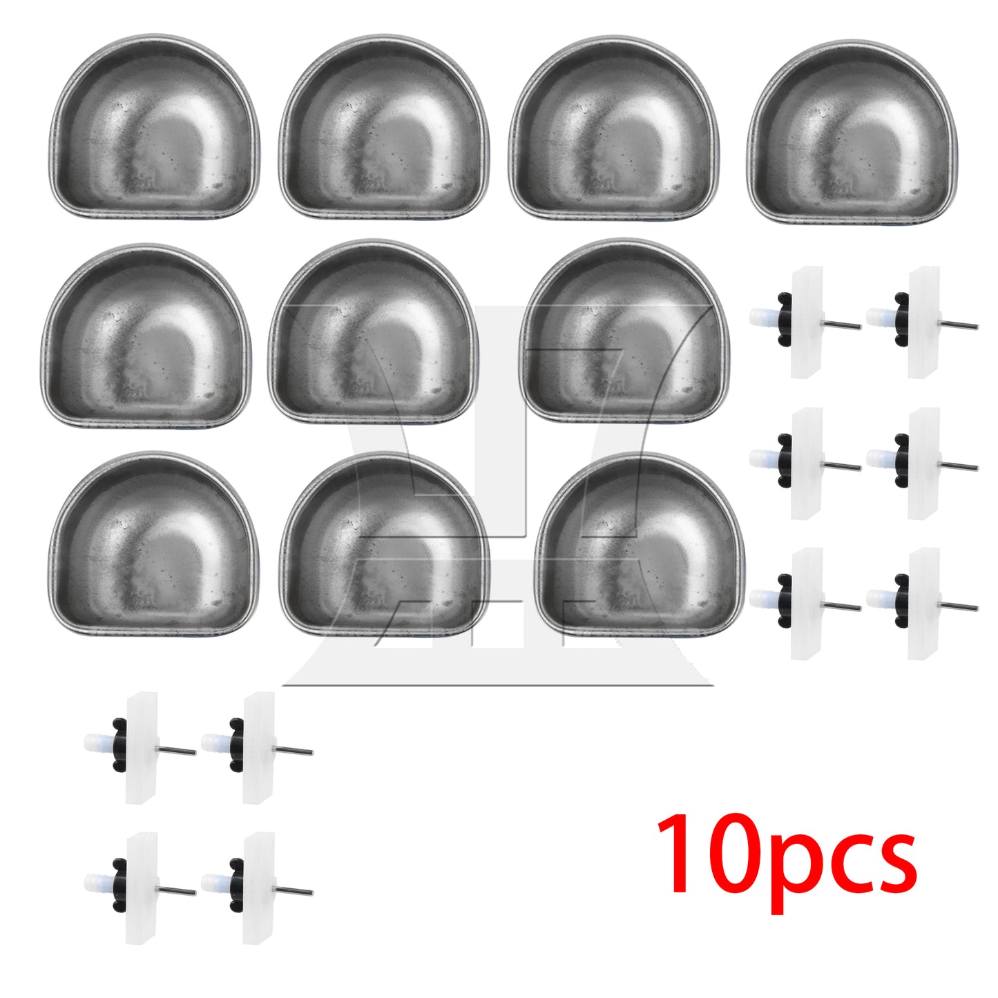 BQLZR  10pcs Stainless Steel Automatic Drinking Bowl for Rabbit Split Tee Small