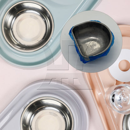BQLZR  10pcs Stainless Steel Automatic Drinking Bowl for Rabbit Split Tee Small
