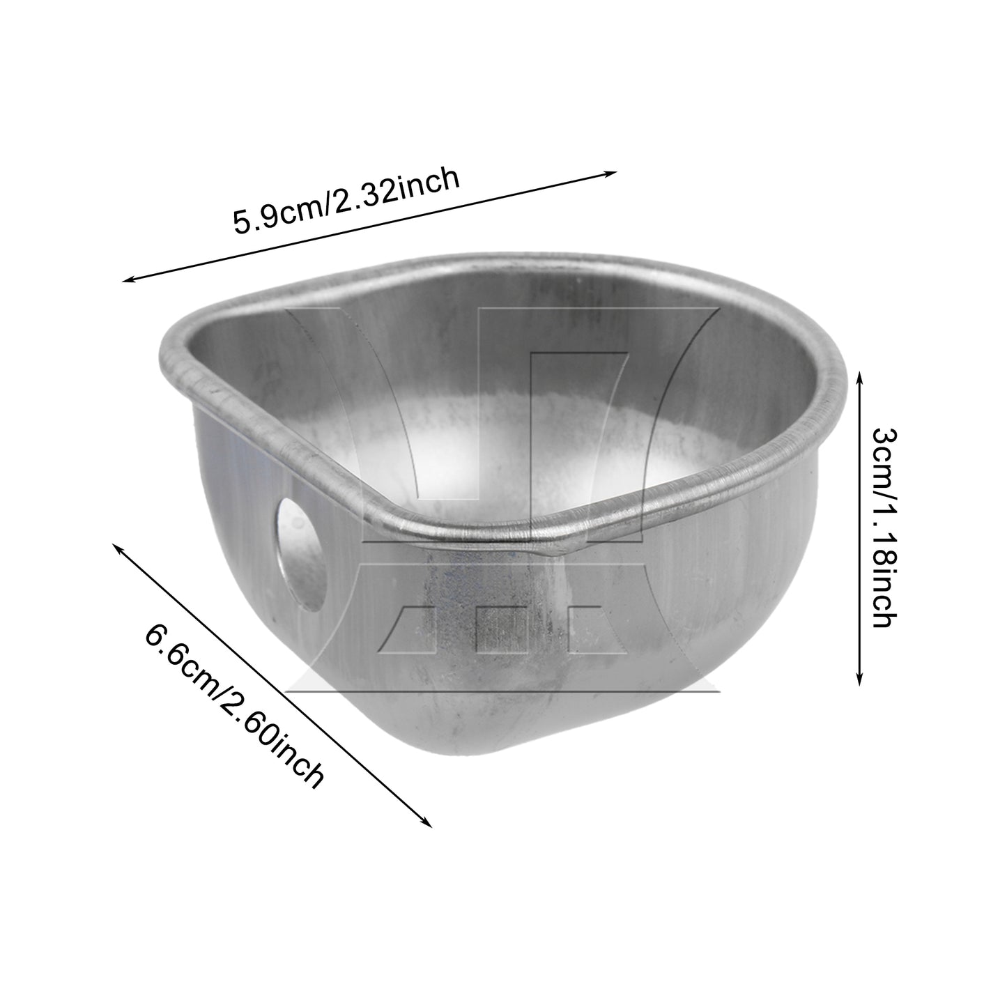 BQLZR  10pcs Stainless Steel Automatic Drinking Bowl for Rabbit Split Tee Small